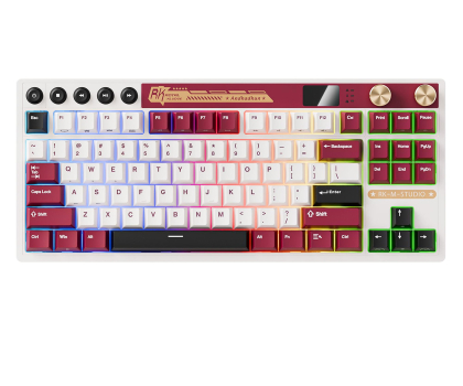 Klawiatura Royal Kludge RK M87 Famicom Cream switch